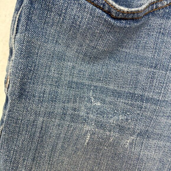 Eileen Fisher ladies Organic Cotton cropped Jeans 8 Blue capsule distressed - Picture 11 of 15